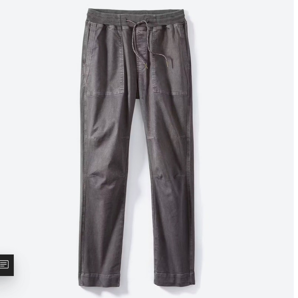 Faherty Traveler Pant Rugged Gray Outdoor Hiking Pull On Adventure Lounge Size S
